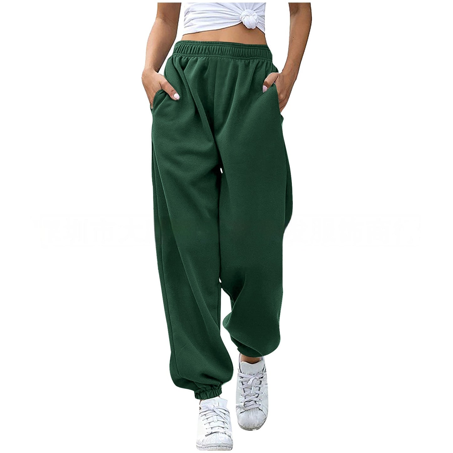 Comfy Meets Cool – Women's High-Waisted Loose Fit Sweatpants