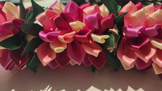 Forever Lei - Radiant Blooms - Fuchsia, blush pink, creamy ivory