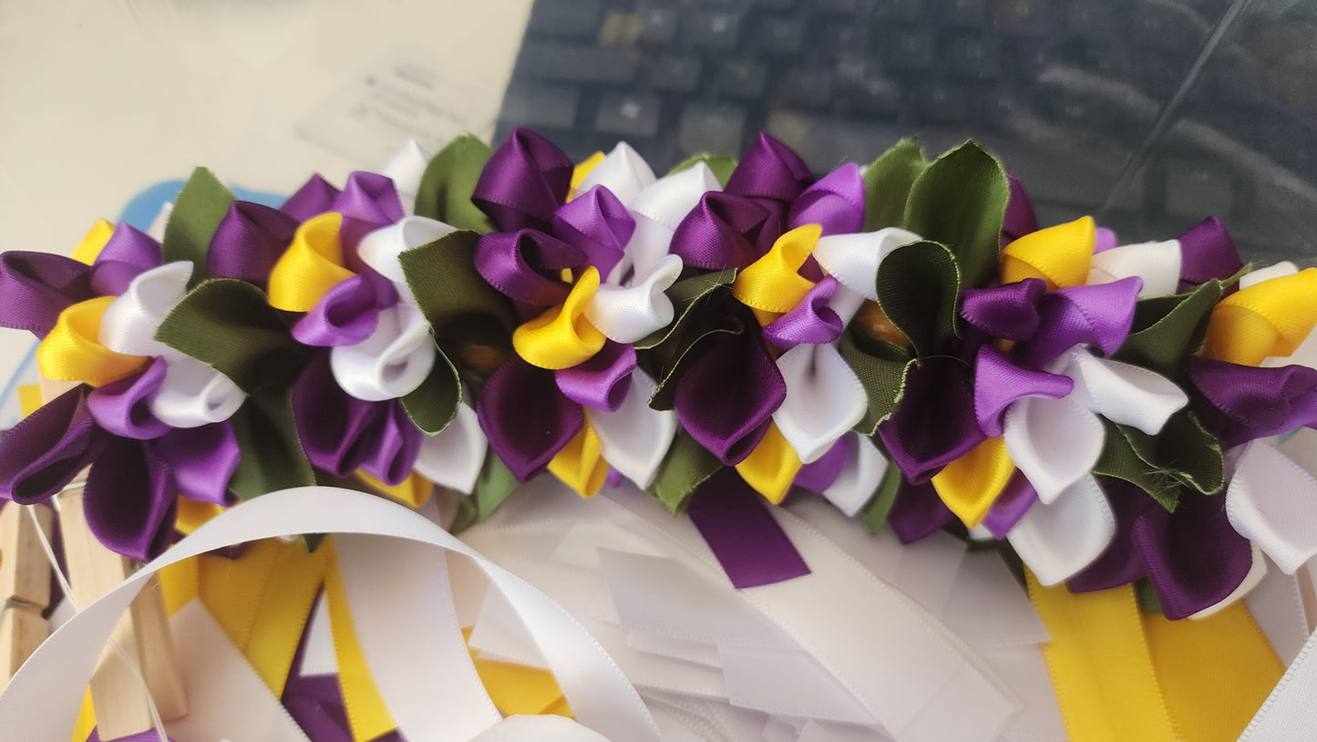 Forever Lei – Purple, White & Gold